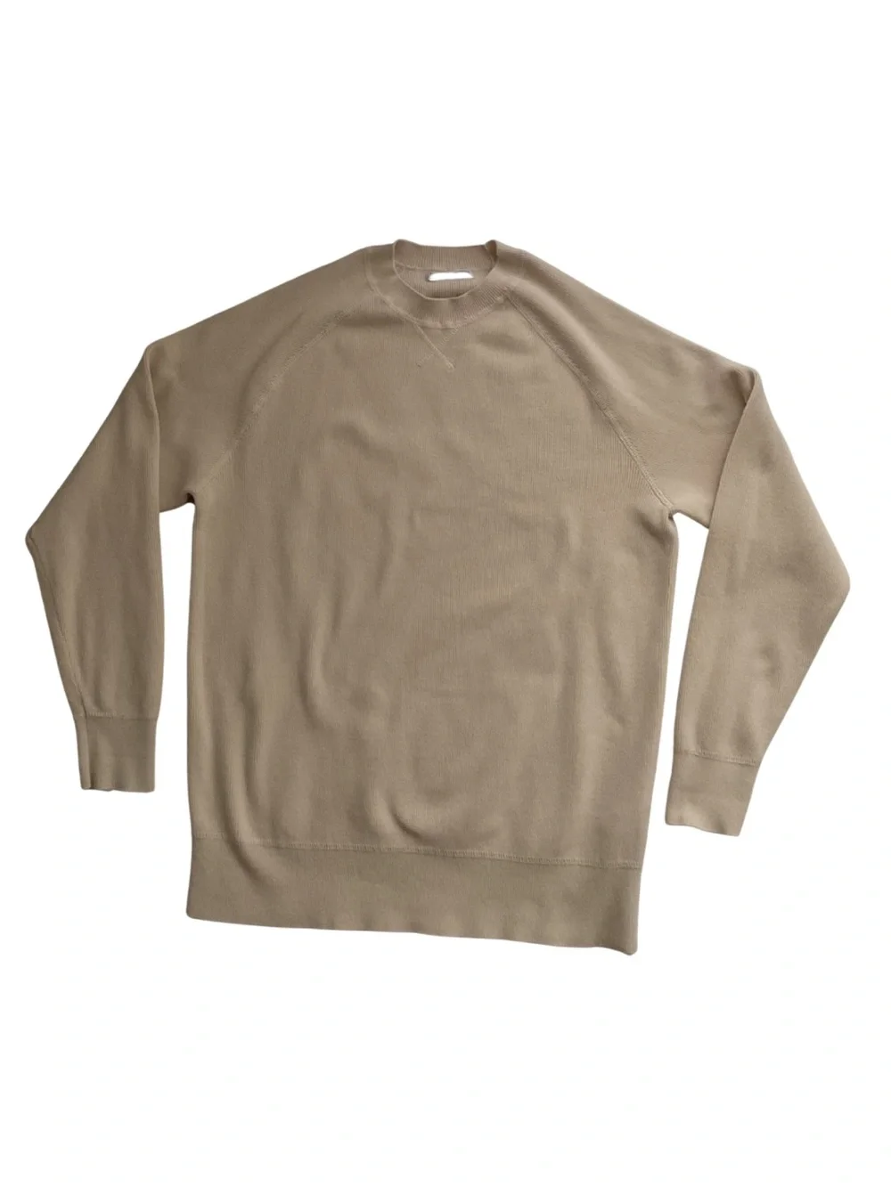 Zara Men’s Cream Crewneck Sweater M Preppy Neutral